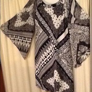 Sangria black and white dress.